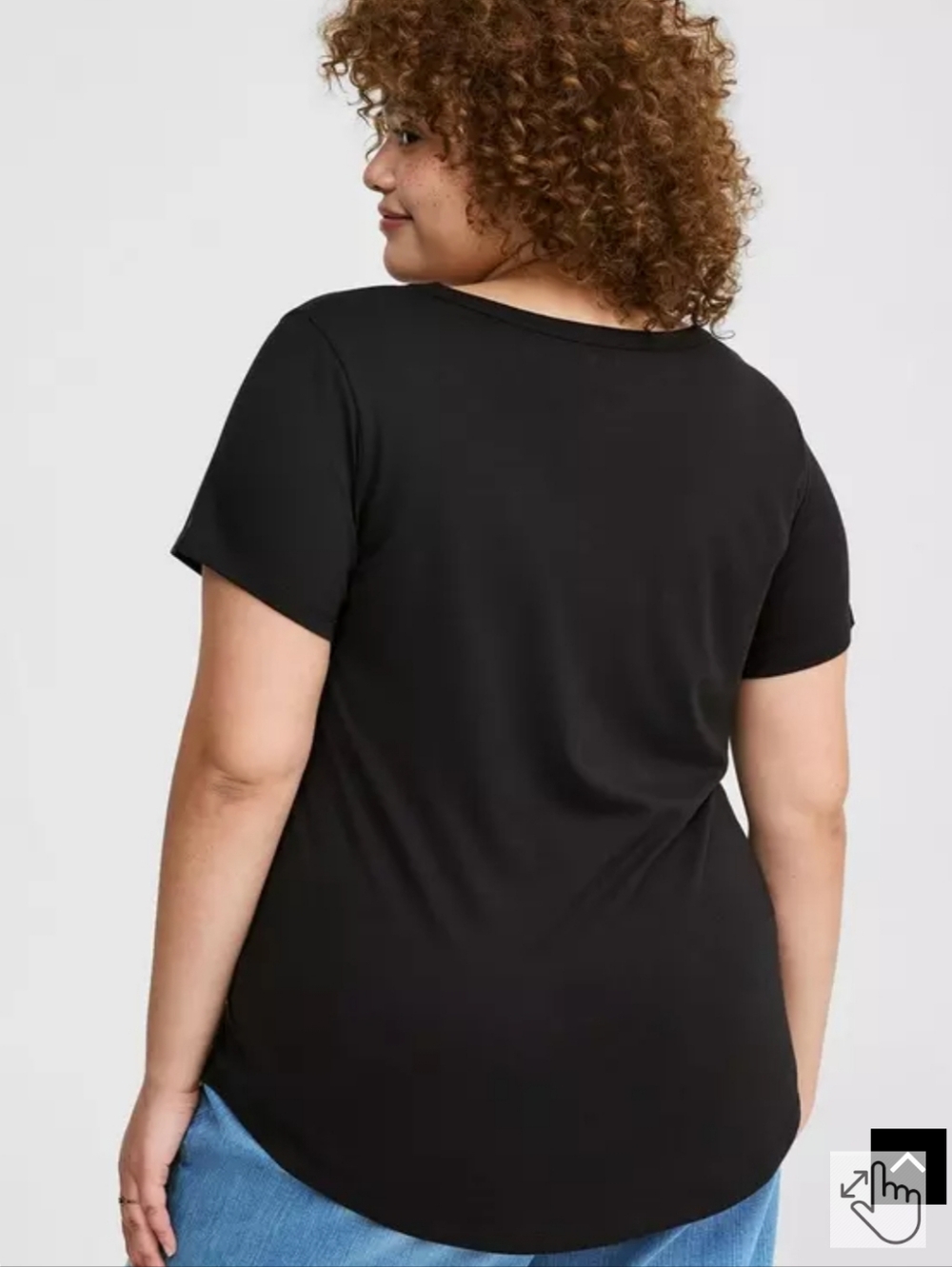Torrid Girlfriend Signature Jersey V-Neck Tee - Picture 3 of 5